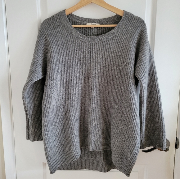Madewell Sweaters - Madewell Gray Viewpoint Merino Wool Sweater Size XS